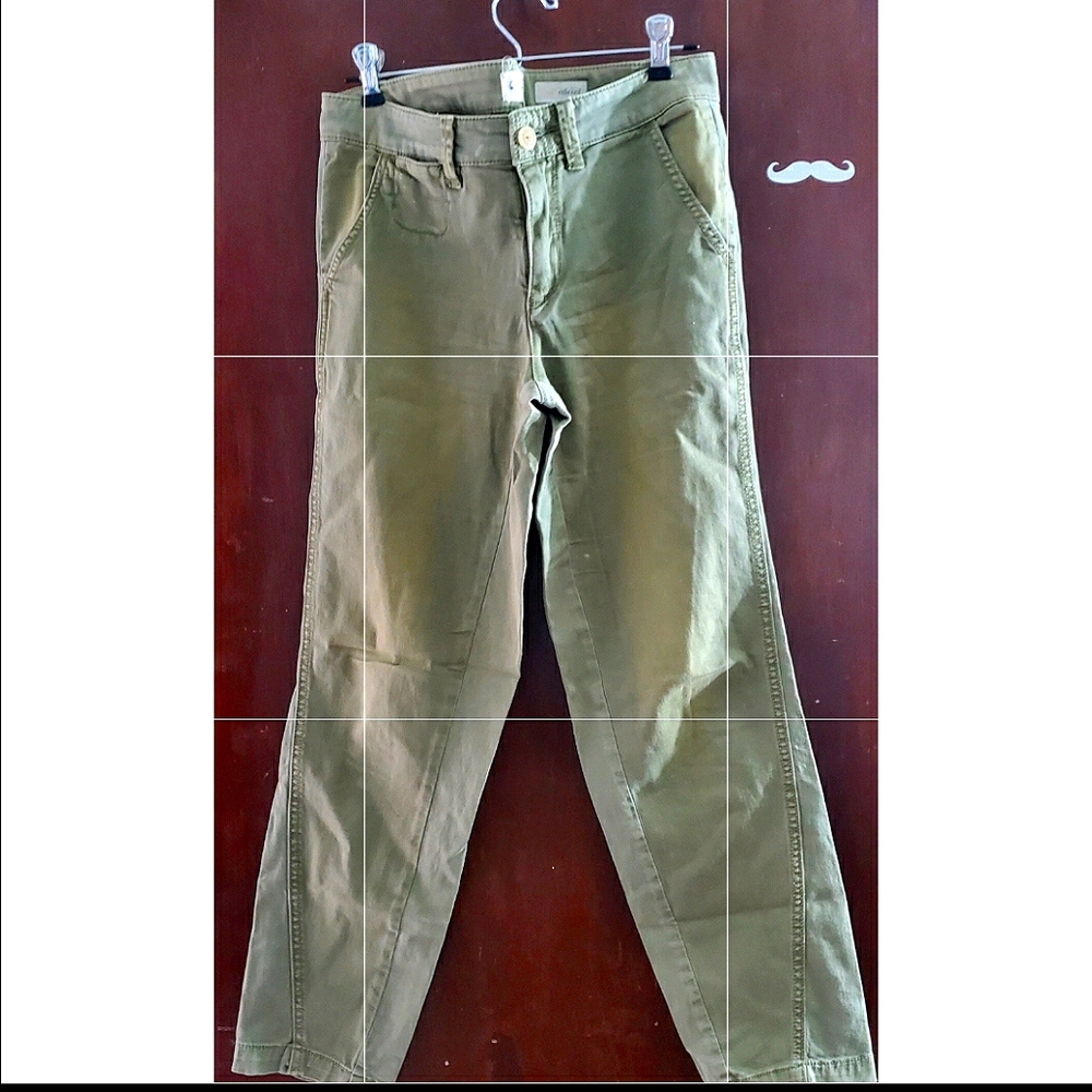 Green relaxed pants. CHINO by Anthropologie